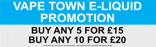 Vape Town e-Liquid 5 for £15 Multideal